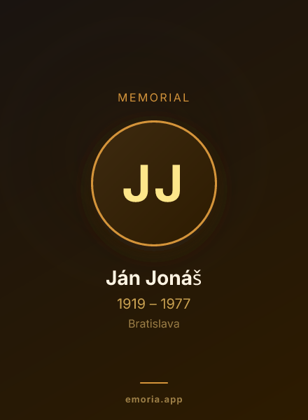 Memorial portrait of Ján Jonáš