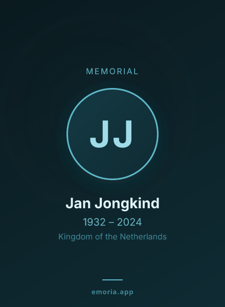 Memorial portrait of Jan Jongkind