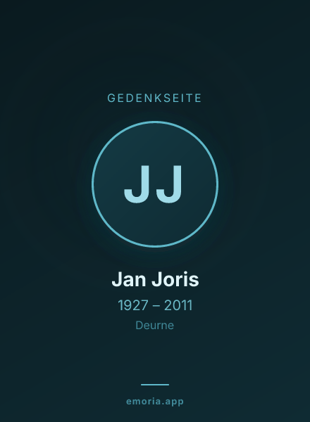 Gedenkportrait von Jan Joris
