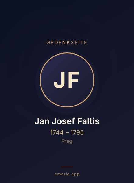 Gedenkportrait von Jan Josef Faltis