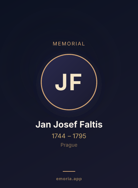 Memorial portrait of Jan Josef Faltis