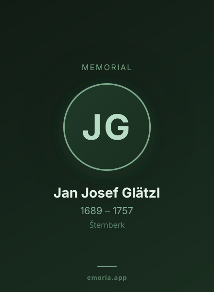 Memorial portrait of Jan Josef Glätzl