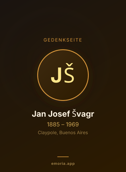 Gedenkportrait von Jan Josef Švagr