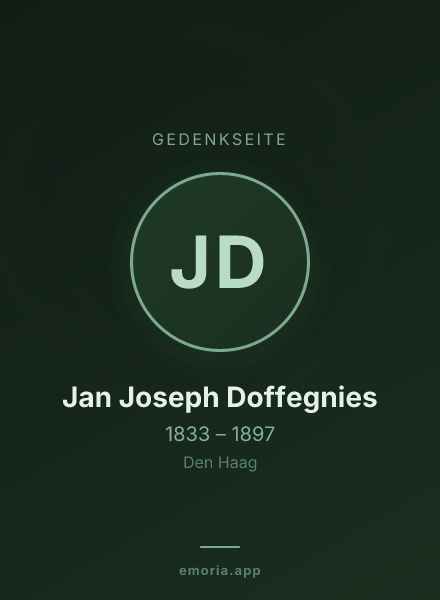 Gedenkportrait von Jan Joseph Doffegnies