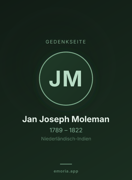 Gedenkportrait von Jan Joseph Moleman