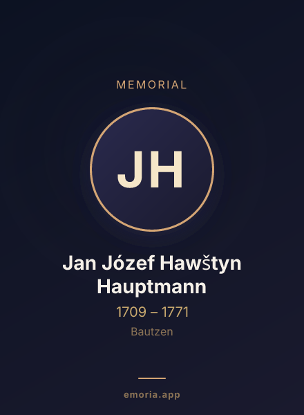 Memorial portrait of Jan Józef Hawštyn Hauptmann