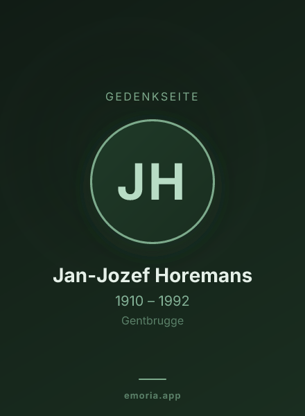 Gedenkportrait von Jan-Jozef Horemans