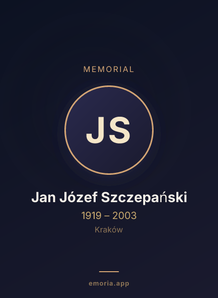 Memorial portrait of Jan Józef Szczepański
