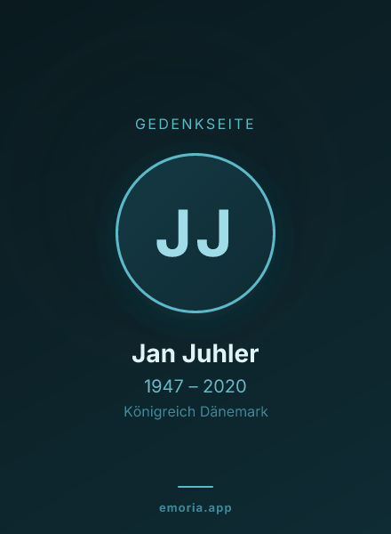 Gedenkportrait von Jan Juhler