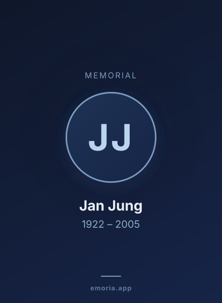 Memorial portrait of Jan Jung