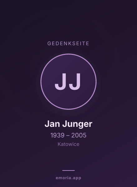 Gedenkportrait von Jan Junger