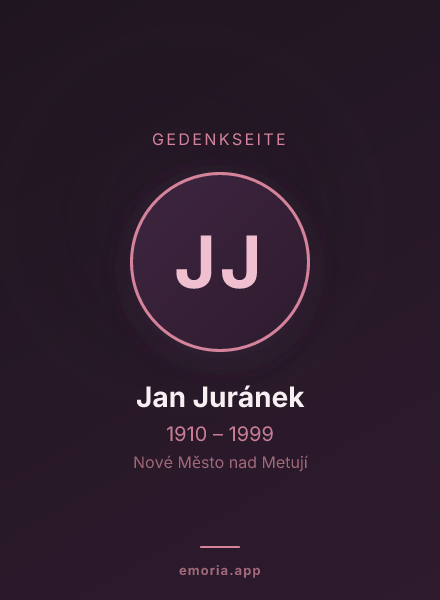 Gedenkportrait von Jan Juránek
