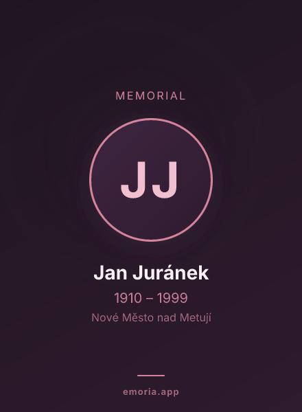 Memorial portrait of Jan Juránek