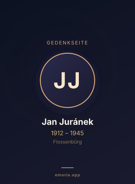 Gedenkportrait von Jan Juránek