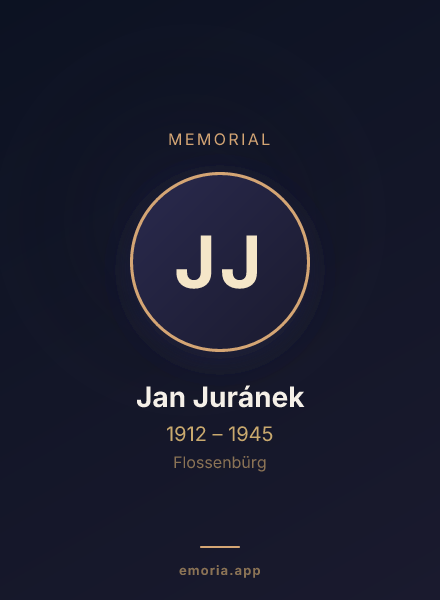 Memorial portrait of Jan Juránek