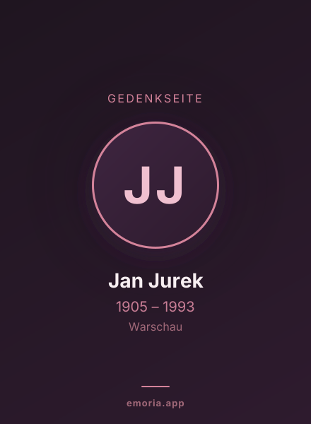 Gedenkportrait von Jan Jurek