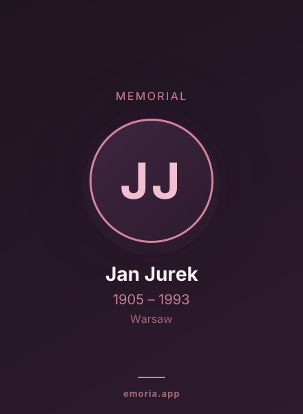 Memorial portrait of Jan Jurek