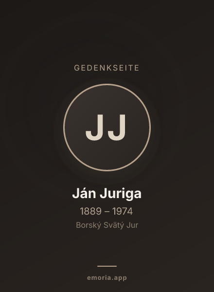 Gedenkportrait von Ján Juriga
