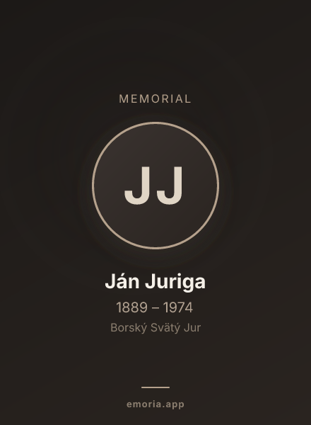 Memorial portrait of Ján Juriga