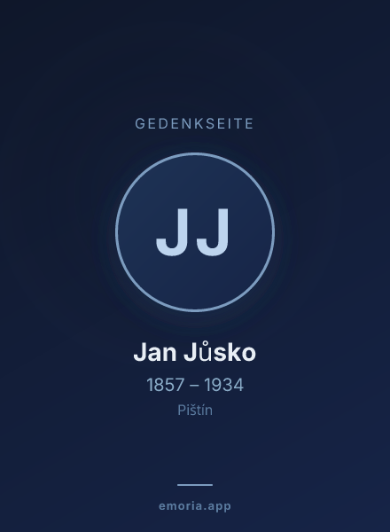 Gedenkportrait von Jan Jůsko