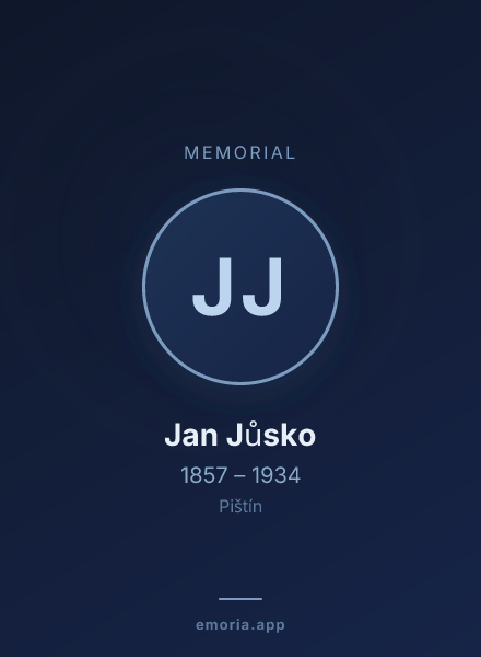Memorial portrait of Jan Jůsko