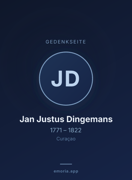 Gedenkportrait von Jan Justus Dingemans