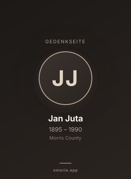 Gedenkportrait von Jan Juta