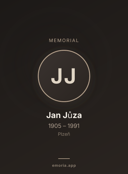 Memorial portrait of Jan Jůza