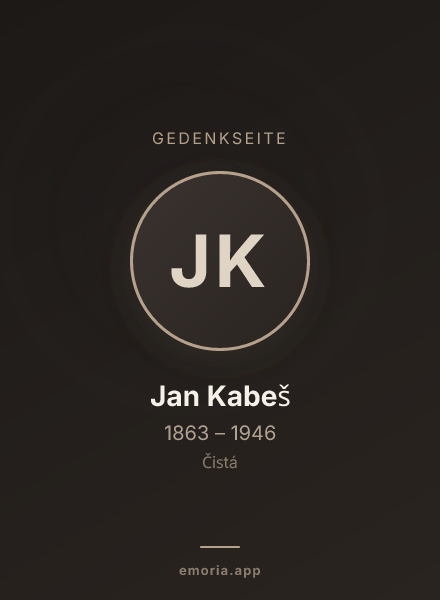 Gedenkportrait von Jan Kabeš