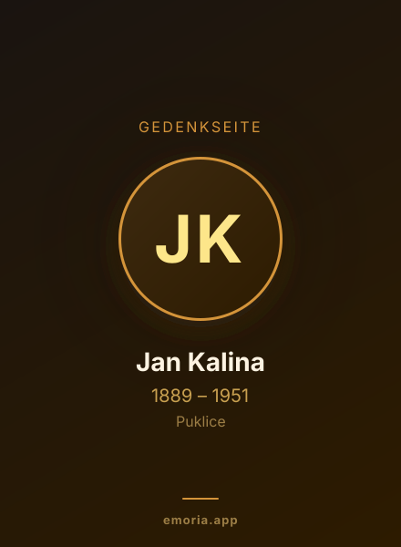 Gedenkportrait von Jan Kalina