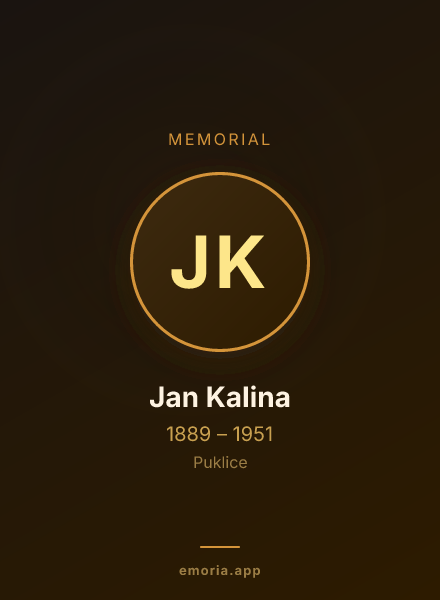 Memorial portrait of Jan Kalina
