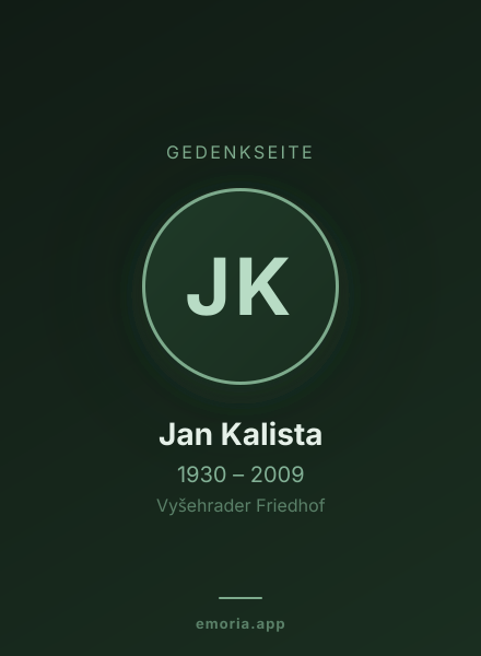Gedenkportrait von Jan Kalista