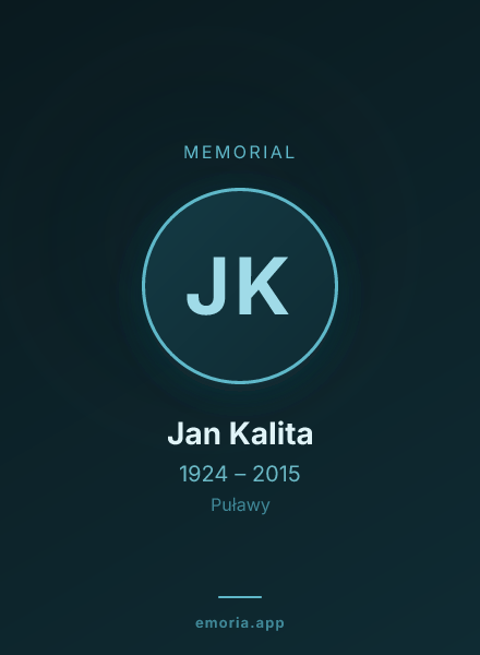 Memorial portrait of Jan Kalita