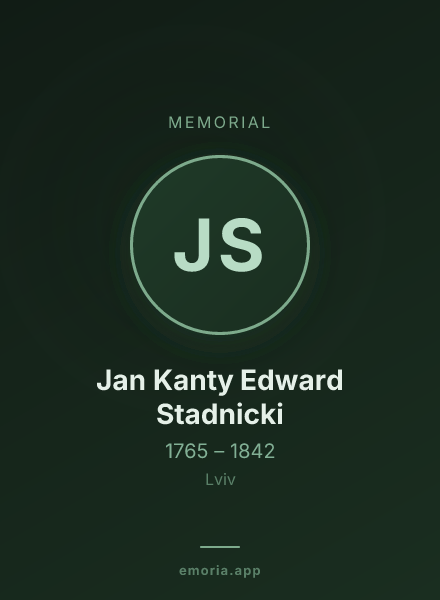 Memorial portrait of Jan Kanty Edward Stadnicki