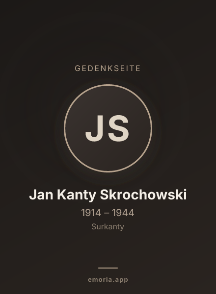 Gedenkportrait von Jan Kanty Skrochowski