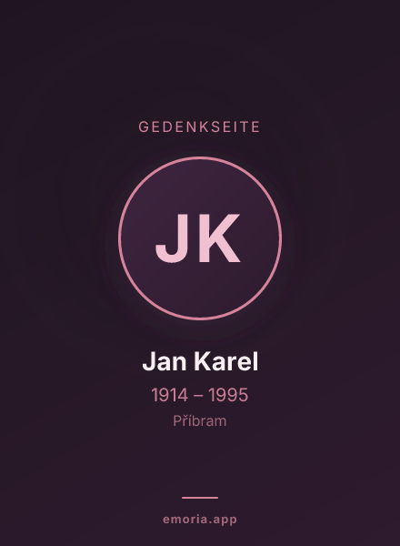 Gedenkportrait von Jan Karel