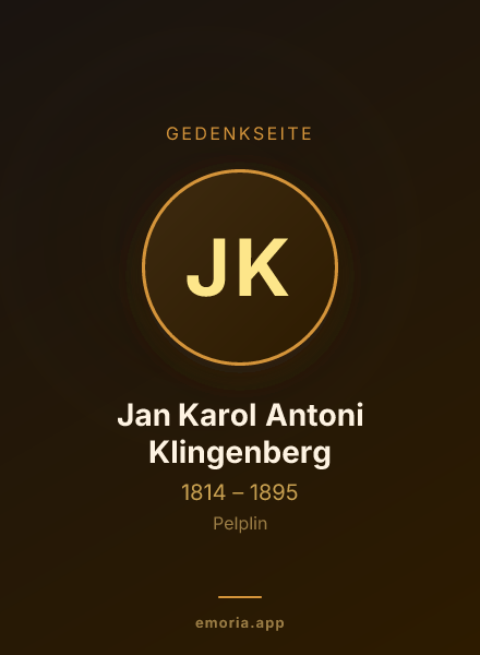 Gedenkportrait von Jan Karol Antoni Klingenberg