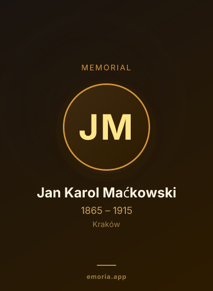 Memorial portrait of Jan Karol Maćkowski