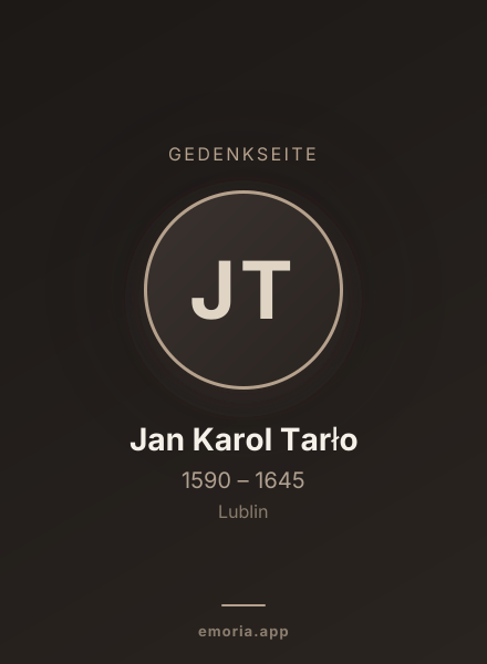 Gedenkportrait von Jan Karol Tarło