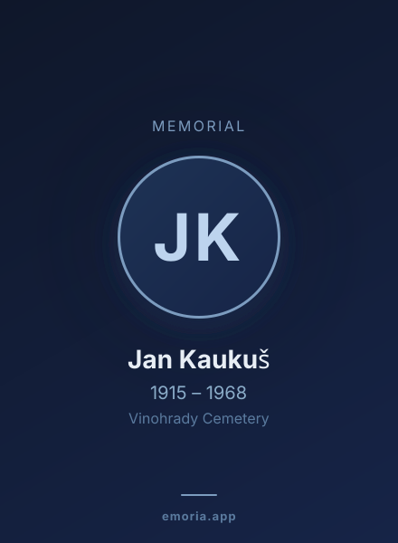 Memorial portrait of Jan Kaukuš