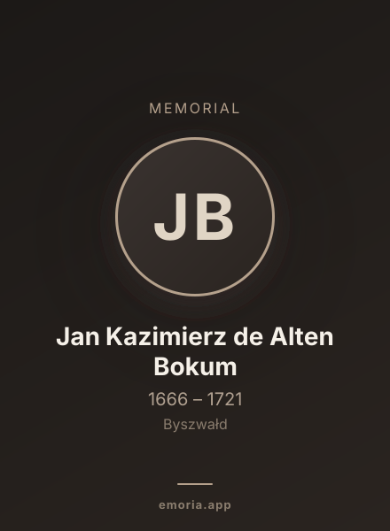 Memorial portrait of Jan Kazimierz de Alten Bokum