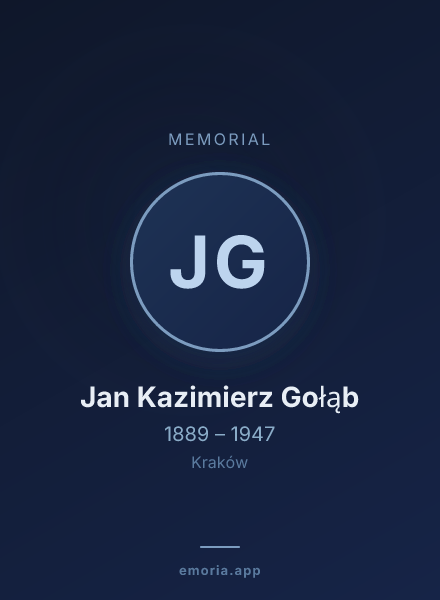 Memorial portrait of Jan Kazimierz Gołąb