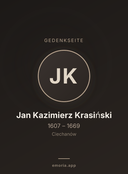Gedenkportrait von Jan Kazimierz Krasiński
