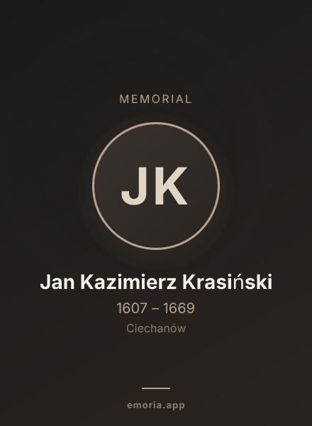 Memorial portrait of Jan Kazimierz Krasiński
