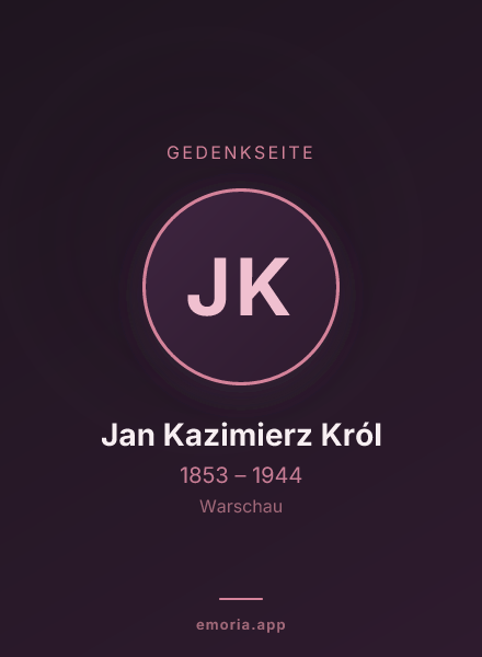 Gedenkportrait von Jan Kazimierz Król
