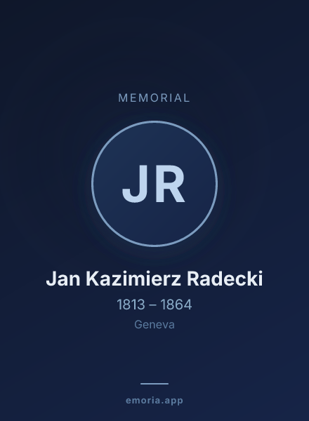 Memorial portrait of Jan Kazimierz Radecki