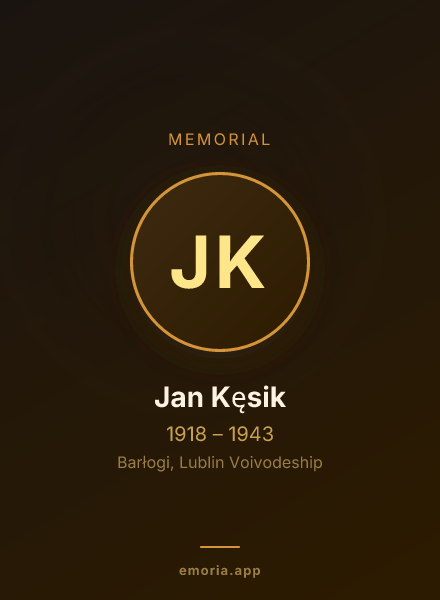 Memorial portrait of Jan Kęsik