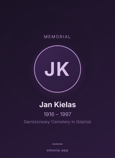 Memorial portrait of Jan Kielas