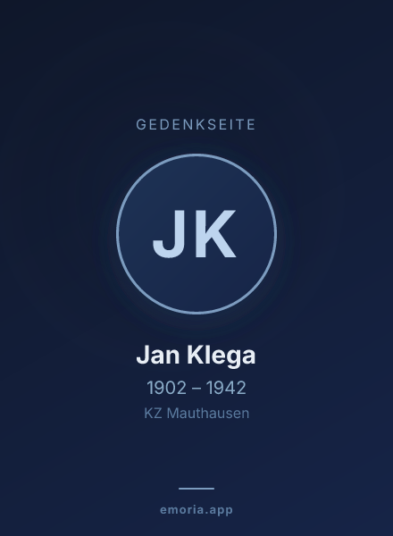 Gedenkportrait von Jan Klega