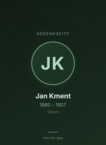 Gedenkportrait von Jan Kment